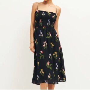 Reformation Sable Midi Dress in Night Bloom